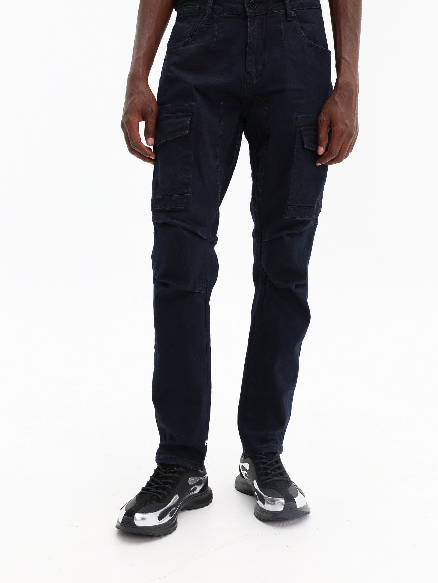 Cutty Cargo Pants Denim Blue-Black